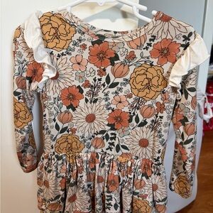 Caden Lane Floral Dress with Ruffles